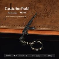PUBG Peacekeeper M762 Black Keychain Alloy Pendant Toy Gun Model brown