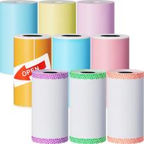 9 Rolls of Thermal Printer Paper Just 3 Rolls of Adhesive 57 X 30 mm Mini Printing Paper Rolls Printable Stickers Compatible with P1 Mini Printer Per rožinė