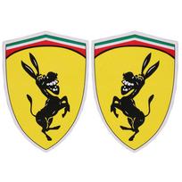 2 vnt. automobilio lipdukas su asilo raštu, atspindintis, lipnus dekoratyvinis lipdukas, apsauginiai lipdukai, Ferrari pakeitimas Typy1 white