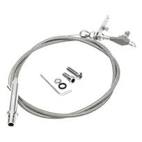 Cable Kit with Outer Sleeve, Metal Transmission Cable Assembly and Preassembled Linkage Hardware for TH350 Vehicle Service and Repair 1 gray