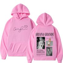 Dainininkės Ariana Grande Albumo Turo 2026 M. Spausdintas Džemperis Vyrams Moterims Madingas Palaidinukas Ilgomis Rankovėmis Laisvas Kasdienis Megztinis Streetwear XXXL rožinė