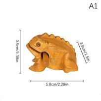 Laimingas Tailandas Mediena Tailandas Tradiciniai amatai Mediniai Lucky Croaking muzikos instrumentai Namų biuro stalo dekoras Lucky Frog Amatai 6.5x4x4cm orange