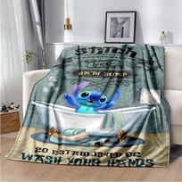 Stitch Spausdintas Anime Vilnos Pliušinis Antklodė Minkštas Šiltas Antklodė Suaugusiems ir Vaikams Miegamojo Sofos Dovana Pledas 150x200cm