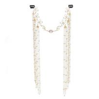 Bridal Headwear Water Drop Shape Shining Long Tassel Rhinestone Vintage Style Photoshoot Prop Flower Princess Hair Ornament Hair Accessories auksinė