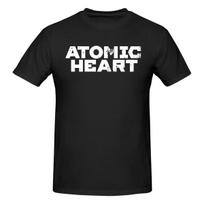 Game Atomic Heart  Logo TShirt Short Sleeve Custom TShirt for Men Graphic Tee Shirt  Printed Male Tops XL black