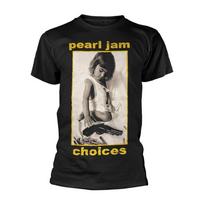 Pearl Jam 'Choices' Black T shirt - NEW L white