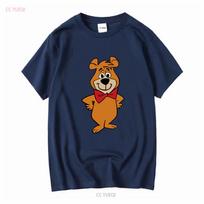 Unisex T-shirt Bubu 2 Meško Yogi Ranger Smith draugas Jellystone Ilgomis arba trumpomis rankovėmis Vintage skalbta dizainerio drabužiai 2XL black