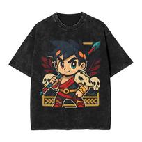 Classic Retro Game Hades Zagreus Funny Graphic Print T-Shirt Men Women Vintage Washed Cotton Y2K Harajuku Unisex Oversize Streetwear Short Sleeve Top XXXL black