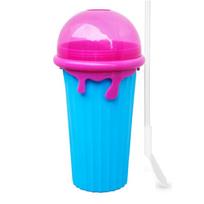 500ml Large Capacity Slushy Cup Summer Squeeze Homemade Juice Water Bottle 500ml mėlyna