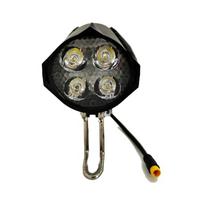 Electric bicycle/scooter LED headlights  with built-in speakers   3-pin interface 36V/48V for 4 lamp beads juoda