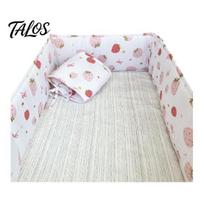 Crib Bumper Pads 4Pcs Padding Set Soft Cushion Baby Pad Safe Adjustable Liner Bed Rail Guard Thickened Bedding for Boys Girls Easy Install P gray