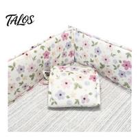 Crib Bumper Pads 4Pcs Padding Set Soft Cushion Baby Pad Safe Adjustable Liner Bed Rail Guard Thickened Bedding for Boys Girls Easy Install K