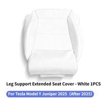 Seat Extender Leg Cushion for Tesla Model Y Juniper 2025 Driver and Co Pilot Leg Rest Leather Breathable Non-slip Car Seat Cover Nappa leather&Four Seasons