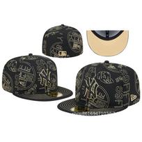 Siuvinėta NY beisbolo kepuraitė Medvilninė lininė plokščiu kraštu kepurė Streetwear Hip Hop Snapback Vyrams Moterims Size 7 1/8 56.8cm gray