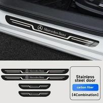 Automobilio nerūdijančio plieno durų slenksčio apsauginė plokštelė Mercedes Benz AMG CLA GLC GLK GLA A B C E klasės W203 W206 W220 W205 W211 W212 W201 žalia