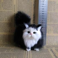 Vaikams Pasidaryk pats Kawaii Pliušinis Žavingas Dirbtinio Katino Dekoras Mielas Kačiuko Figūrėlė Išskirtinis Persų Katės Stalo Papuošalas Madingi Namų Dekoro Elementai Žaislas black