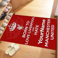 Liverpool Personalizuotas vardinis grindų kilimėlis Tinka prieškambariui, virtuvei, valgomajam, žaidimų kambariui Neslystantis kilimas Anime biuro dekoras 60cmx90cm