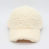 Thick Fluffy Solid Color Warm Unisex Baseball Cap One Size smėlis