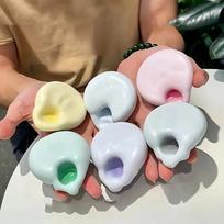 1Pc Squishy Fluid Ice Skin Jelly Ball Squeeze Toy Kids Adult Soft Pinch Pop Fidget Toys Party Gift Novel Entertainment Games brown
