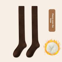 Extended Knee-length Long Stockings for Children, Knee Pads, Winter Padded Thick Long Leg Socks, High-topped Thigh Socks 1 pair tamsios kavos spalvos