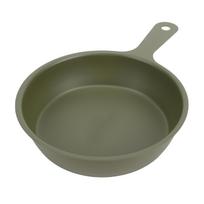 Fry Pan Stainless Steel Portable Anti Stick Pot Round Egg Skillet Camping Cookware gray