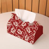 Luxurious Red Mahjong Tissue Box: Chinese Trendy Pull-Out for Home, Living Room & Restaurant brown