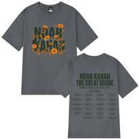 Singer Noah Kahan The Great Divide Tour Graphic Shirt Men Women Aesthetic Trend Y2K T-shirt Loose Casual Tops S black