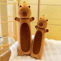 Capybara Plush Sleeping Pillow - Leg-Clamping Hug Toy 110 cm brown