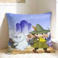 Cute M-Moomins Pillow Cover Novelty Pillow Case For Sofa Car Home Decor Custom Pillowcases Gift Linen 18*18(CM)-1Pcs