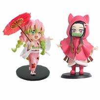 blind box Demon Slayer Love Rainy Days Series Anime Figure Kanroji Mitsuri Kamado Nezuko Braided Hair Doll Action Model Toys