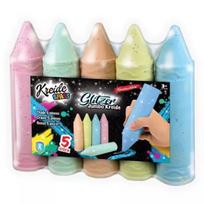 Jumbo blizgučių asfalto kreidos komplektas, 19 cm - 5 vnt.