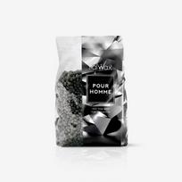 Italwax Hot Film Wax Pore Homme 1kg Hypoallergenic Skin Protection Men's Exclusive Waxing Material 1 pcs black