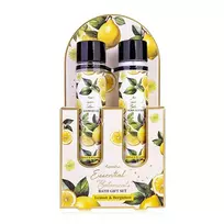 Accentra bath set ESSENTIAL BOTANICS lemon and bergamot tubes in a gift box, shower gel 60ml, body lotion