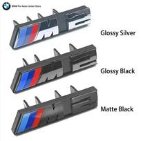 3D ABS Car Front Grille Badge Emblem CTUO6 Buckle For BMW M Logo X5F15 E39 E92 E70 X1F48 F13 F36 G14 F20 E64 X3G01 F87 F10 E53 G80 glossy silver gray