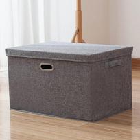 Sulankstoma didelės talpos audinio dėžė drabužiams laikyti, stalčius miegamojo spintai tvarkyti 37x27x26cm pilka spalva