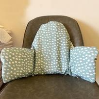 Built in Air Pump Baby Highchair Cushion Solid Color Dining Chair Cushion Cover  Boys and Girls Style C