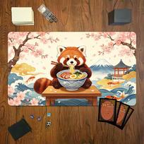 Cute Sakura Red Panda Ramen Gaming Mouse Pad Playmat Tcg Office Desk Mat For Work Game Pc Laptop Carpet Mousepad 800x300x2mm gray