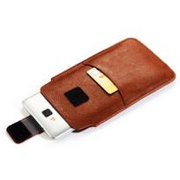 Universalus PU odinis juosmens diržas mobiliojo telefono dėklo dėklas, skirtas iPhone 15 13 12 Pro Xiaomi Redmi Note 11 10 Poco Samsung Galaxy Honor Moto Oppo Realme krepšys XL(6.4-6.9 inch) ruda