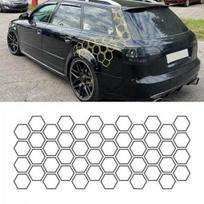 2 Meter Honeycomb Pattern Car Side Body Sticker Vinyl Decal DIY Decor Waterproof black