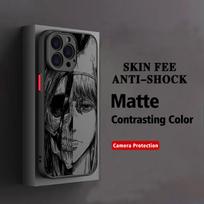 Luxury Hot Anime Attack On Titan Phone Case For iPhone 17 16e 16 15 14 13 12 11 Mini Pro Air  Max X XR XSMax 7 8 6 Plus Matte iPhone 11 ProMax black