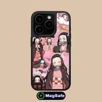 Blade Extinction Anime Nezuko Phone Case for iPhone 17 16 15 14 13 12 11 Air Pro Max Plus Magsafe Matte Surface Colorful Cover iPhone17 black