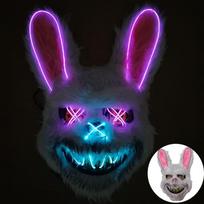 LED Kraujuotas Kiškio Kaukė Siaubo Šokis Kaukės Šventė Cosplay Dekoras Šauni Šviečianti Žudiko Kiškio Kaukė Baisi Kraujuota Meškos Kaukė Vyrams