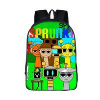 Rhythm Box Cartoon Anime Backpack Sprunki Music Game Elementary And Secondary School Printed School Bag Backpack black