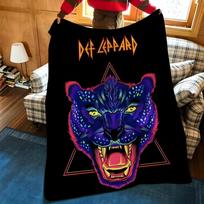 Music D-Def L-Leppard Throw Flannel Blanket Suitable for Sofas Beds Offices Travel, Camping Chairs Size: 75*100cm, Weight: 280 GSM brown