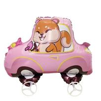 4D Design Walking Balloon Large Size Aluminum Film Aluminum Foil Balloon Cartoon Animal Elephant Stand Foil Balloons Birthday as shows pink