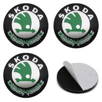 4 vnt. 56 mm 60 mm automobilio ratlankio centriniai dangteliai Ženklelis Ratlankio apdaila Emblema Skoda Octavia 2 3 Fabia Rapid Superb Kodiaq Karoq Kamiq Yeti gray