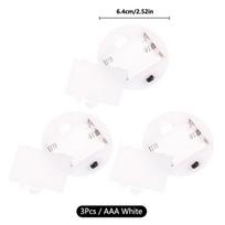 1/3Pcs 3 Aaa/Aa 4.5V Battery Case With Switch Cover Embedded Battery Holder Battery Storage Boxes Switch Socket Container 3Pcs 3A White white