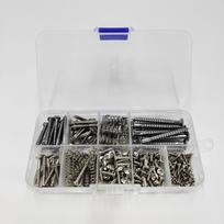 Box of 246 Guitar Screws Universal Mounting Screws for Acoustic, Electric, and Bass Guitars Boxed Guitar Accessories 246PCS Screws  gray