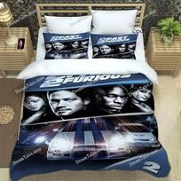 3D Print Fast & Furious Bedding Set Boys Girls Twin Queen King Size Duvet Cover Pillowcase Bed Boys Adult Home Textileextile EU Single 135*200cm/53x79in 3pcs