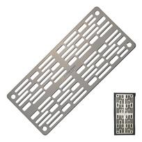 TITAN MANIA Grill Small BBQ 25cm one Plate, Size, Grill, Titanium, Lightweight, Mini, Square, Compact, (for person) gray